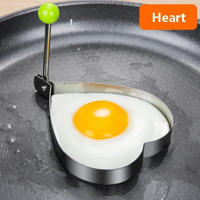 New Stainless Steel Fried Egg Mold Heart Pancake Maker Breakfast Baking Omelette Rings Cooking Tools Kitchen Accessories Gadget - Thrifty Delights