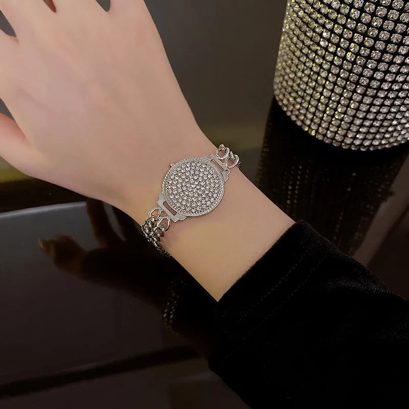 4pc Punk Cuban Curb Chain Bracelets Set for Women, Gold Color Jewelry