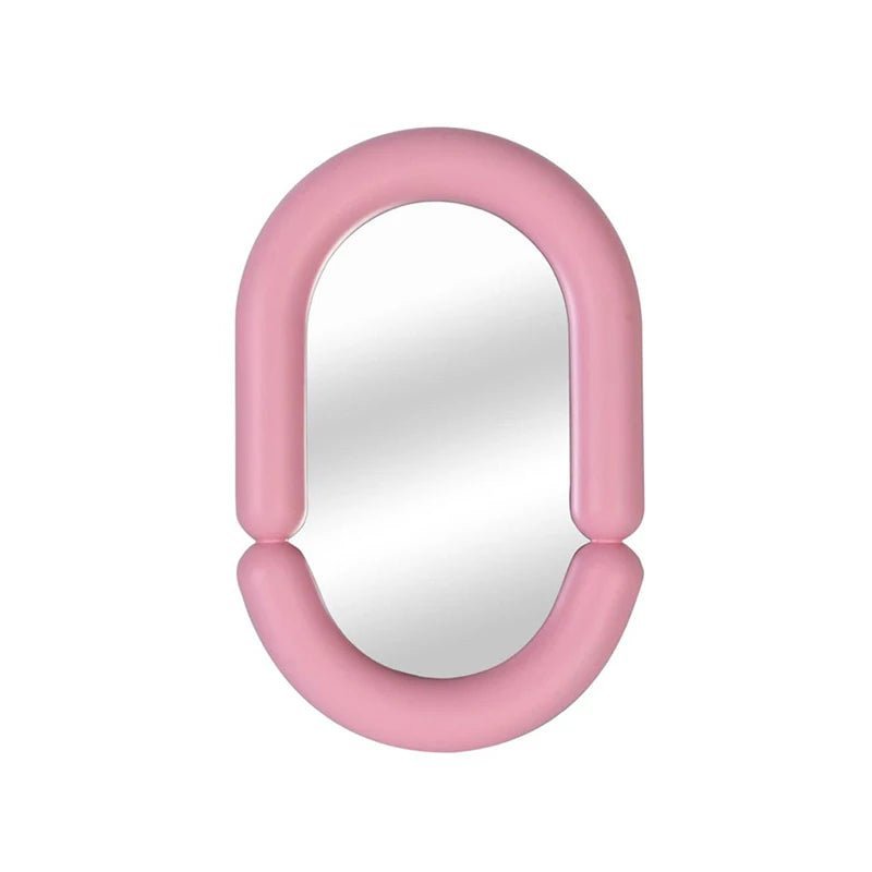 Full Body Mirror Irregular Oval Tabletop Interior Mirrors Decorative Standing Mirror Room Decor Female - Thrifty Delights