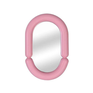 Full Body Mirror Irregular Oval Tabletop Interior Mirrors Decorative Standing Mirror Room Decor Female - Thrifty Delights