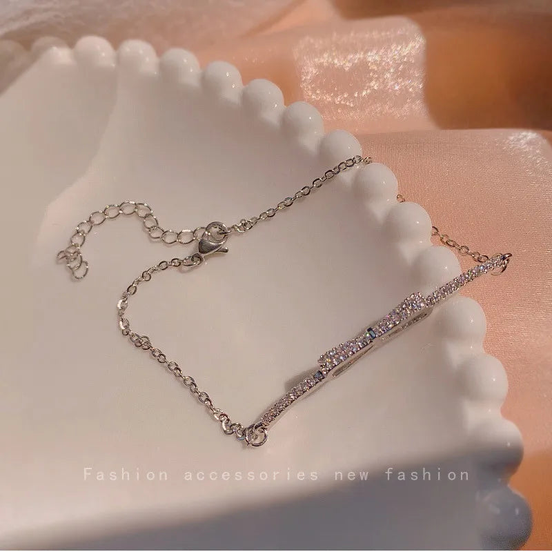 4pc Punk Cuban Curb Chain Bracelets Set for Women, Gold Color Jewelry