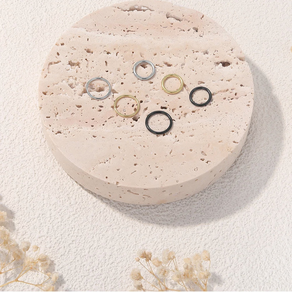 Seamless 316L Stainless Steel Gold Hoop Piercing Jewelry (2-6PCS)