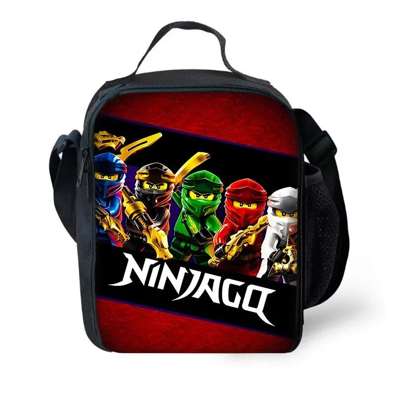 Cartoon Game Child School Backpack with Lunch Bags ,Pencil Bags ,School N-ninjagos Bags for Boys Girls Best Gift