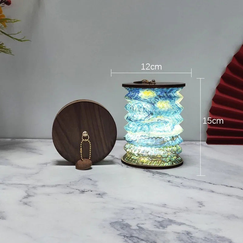 Foldable LED Table Lamp – Touch Dimmable, USB Rechargeable Portable Lantern for Bedroom, Tent, and Bedside Reading