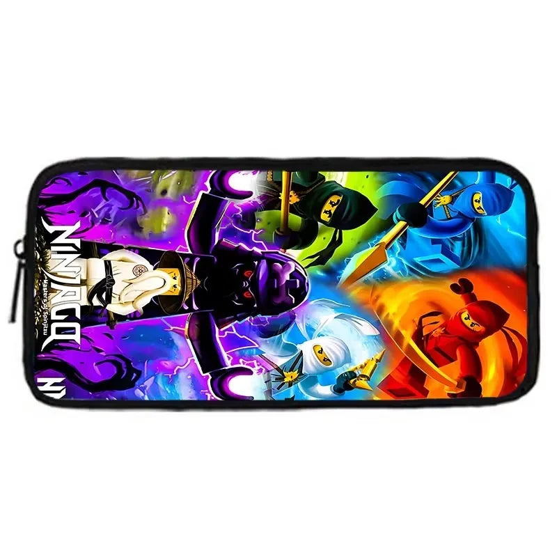 Cartoon Game Child School Backpack with Lunch Bags ,Pencil Bags ,School N-ninjagos Bags for Boys Girls Best Gift