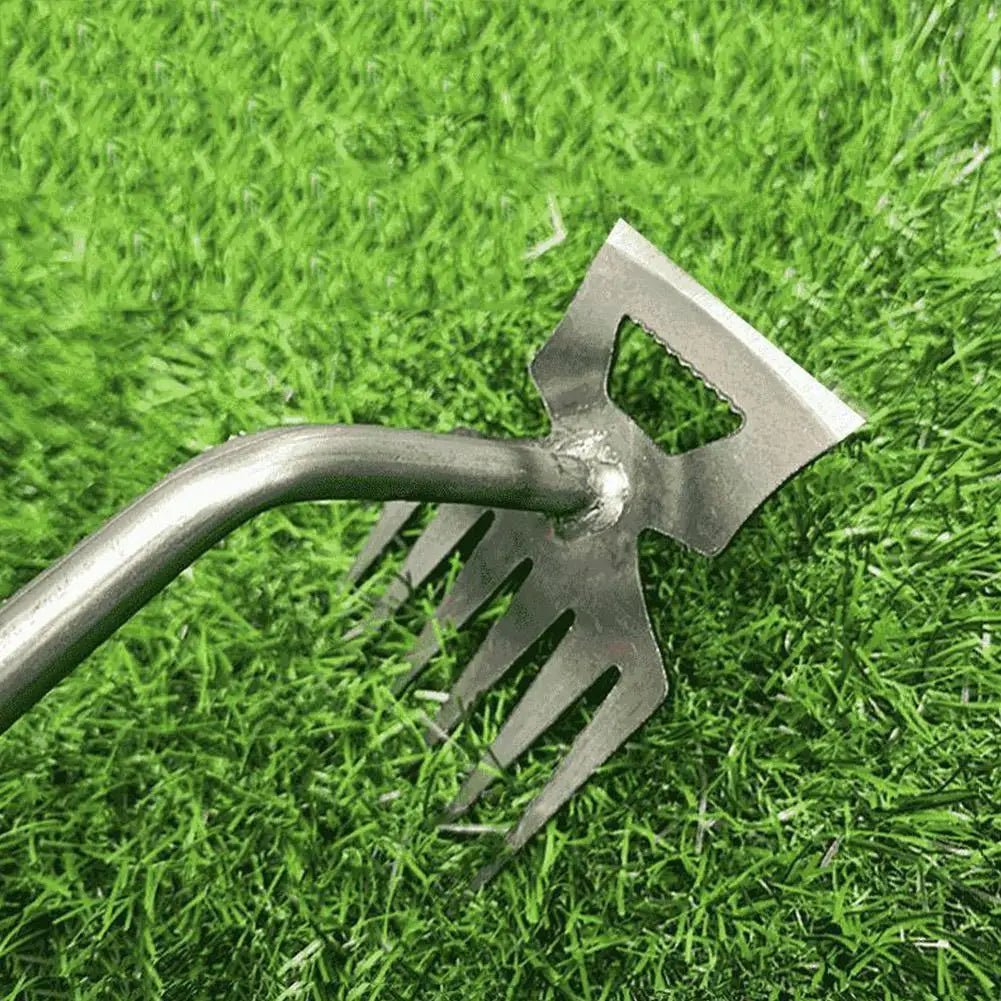 2 In 1 Garden Rake Manual Weed Grass Rooting Tool Puller Shovel 5/6/11 Tooth Weeding Removal Hand Gardening Loose Soil Tool - Thrifty Delights