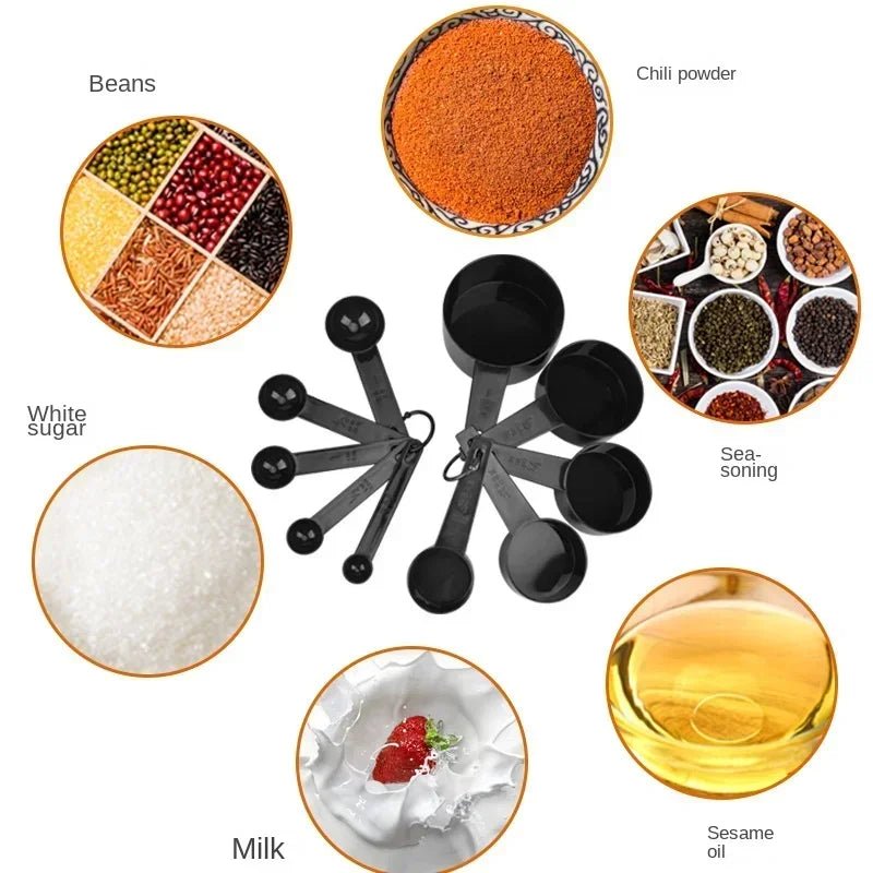 10pcs/set Measuring Spoons Cup Home Gadget Multipurpose Cake Flour Food Measuring Spoon Kitchen Cooking Baking Tools Accessories - Thrifty Delights