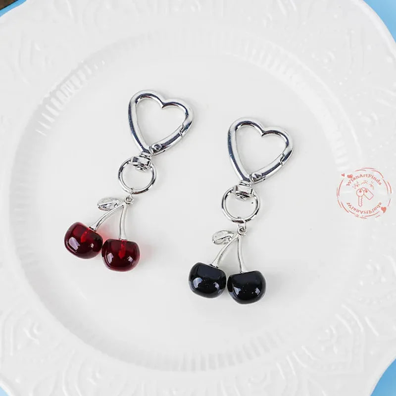 Sweet Cherry Resin Keychain