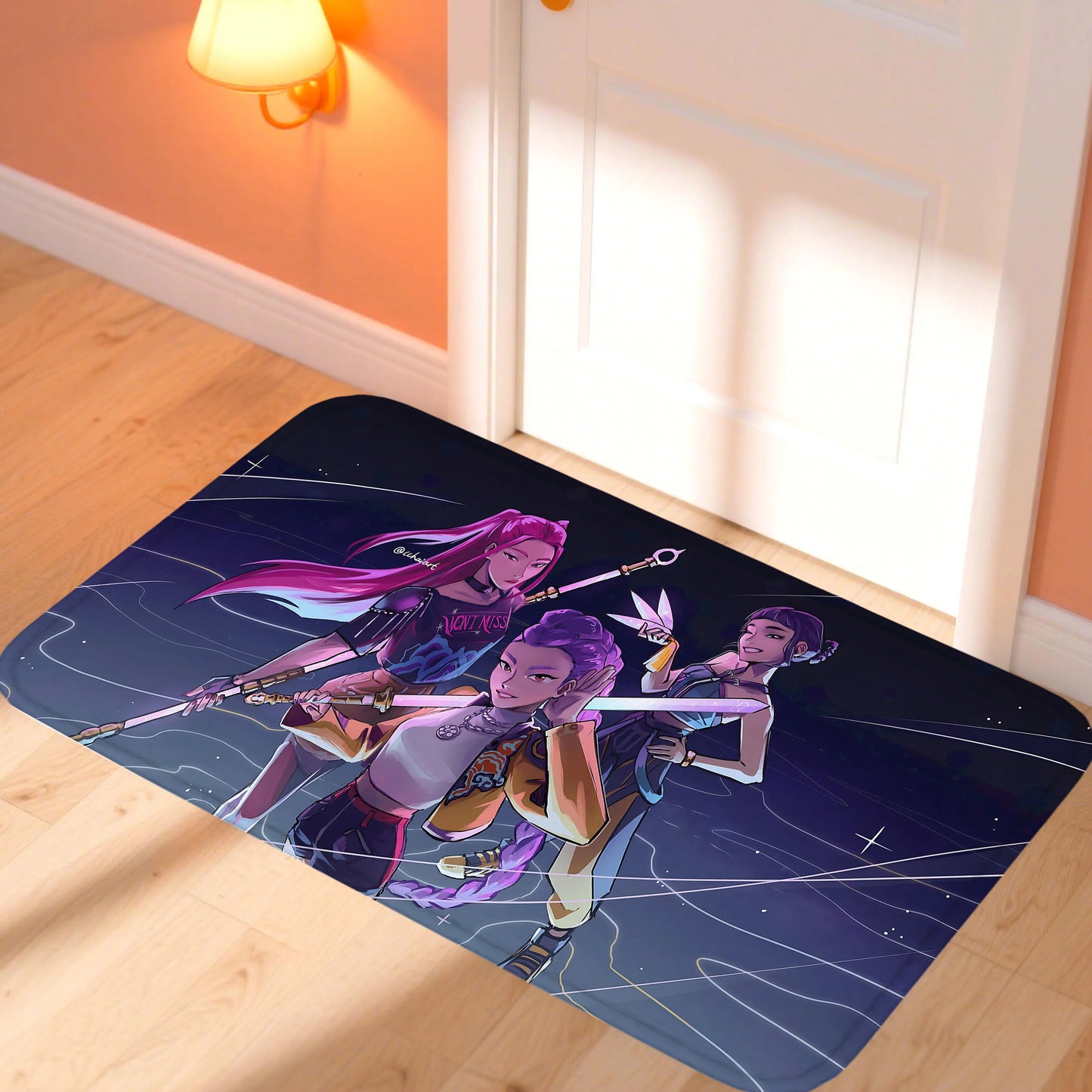 Huntrix K-Pop Demon Hunters Door Mat – Stylish Non-Slip Rug for Bedroom & Living Room