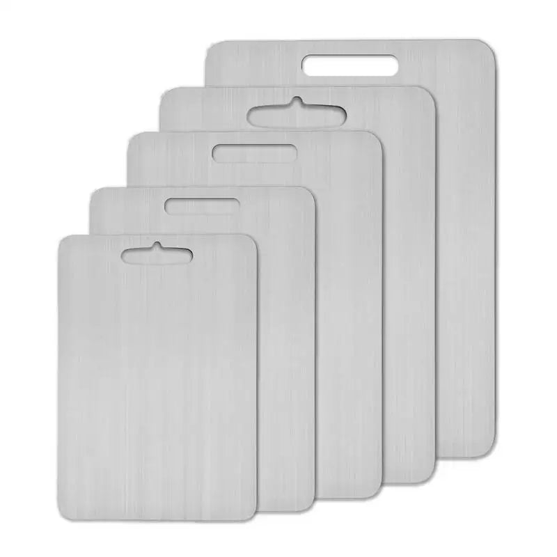 Durable Stainless Steel Cutting Board, Double Sided Chopping Block