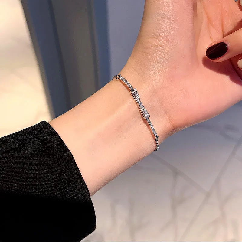 4pc Punk Cuban Curb Chain Bracelets Set for Women, Gold Color Jewelry