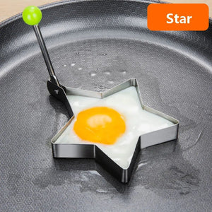 New Stainless Steel Fried Egg Mold Heart Pancake Maker Breakfast Baking Omelette Rings Cooking Tools Kitchen Accessories Gadget - Thrifty Delights