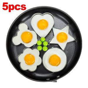 New Stainless Steel Fried Egg Mold Heart Pancake Maker Breakfast Baking Omelette Rings Cooking Tools Kitchen Accessories Gadget - Thrifty Delights