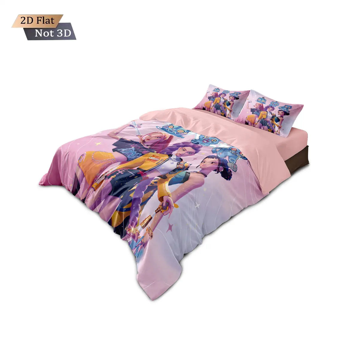 Demon Hunters K-Pop Print Bedding Set – Cozy, Colorful & Washable
