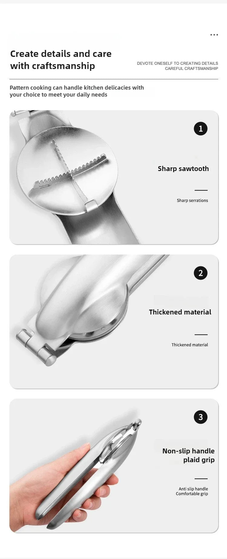 Stainless Steel Chestnut Peeler & Walnut Nut Cracker Clip for Kitchen