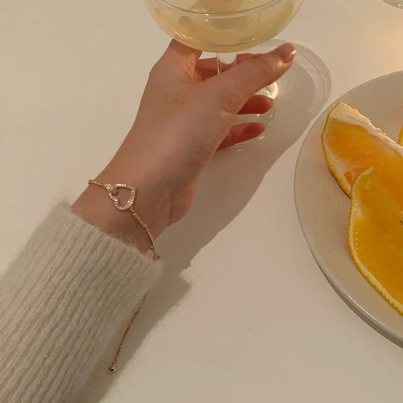 4pc Punk Cuban Curb Chain Bracelets Set for Women, Gold Color Jewelry