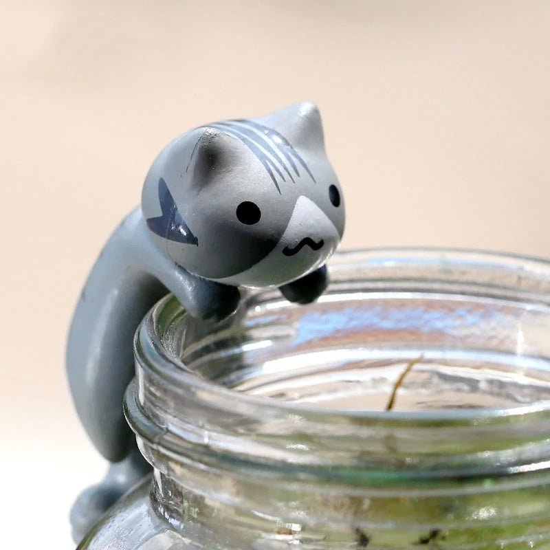 6Pcs/Set Cartoon Lucky Cat Home Garden Bonsai Decorations Miniatures Gift Lovely Micro Landscape Kitten Miniature Craft - Thrifty Delights