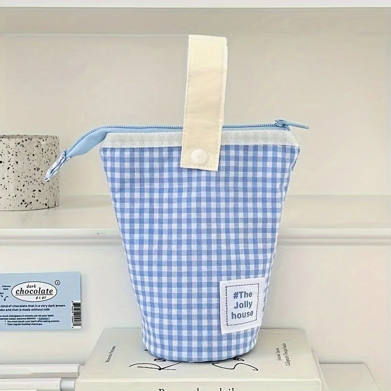 Jolly House Jumbo Pencil Case – High-Capacity Zipper Fabric Organizer for Pens & Supplies