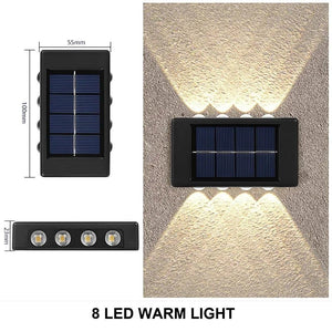 Solar Wall Lamp Outdoor Waterproof Solar Powered Light UP and Down Illuminate Home Garden Yard Decoration Outside Sunlights - Thrifty Delights