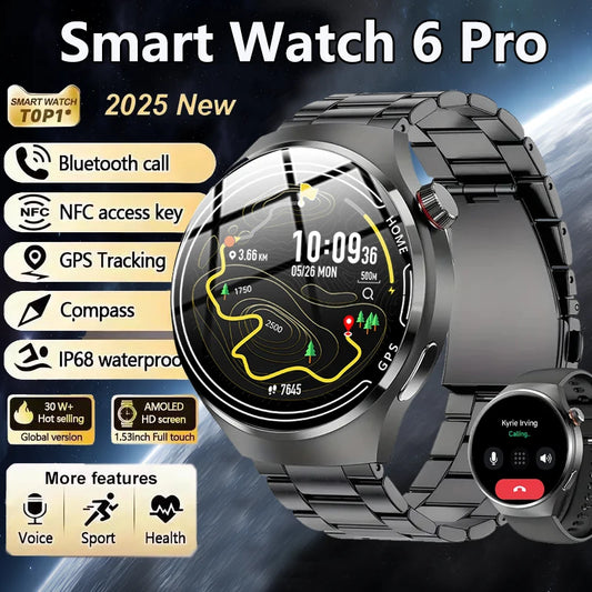 Smart Watch 6 Pro 2025 – Bluetooth Calling & Health Tracking