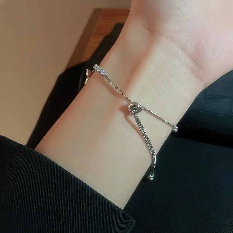 4pc Punk Cuban Curb Chain Bracelets Set for Women, Gold Color Jewelry