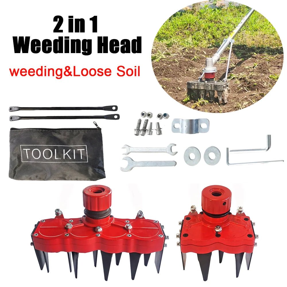 New Weeding Head Grass Remover Tool Attachment 2 in 1 Weeding Wheels Weeder Accessories - Thrifty Delights