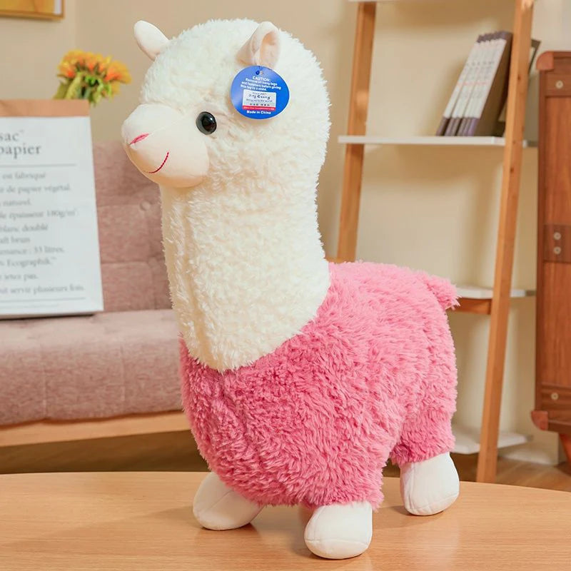 1Pcs Unisex Fine Craftsmanship 25cm New Alpaca Plush Statue 3 Colors Cute Animal Doll Soft Cotton Stuffed Doll Home Office Decor