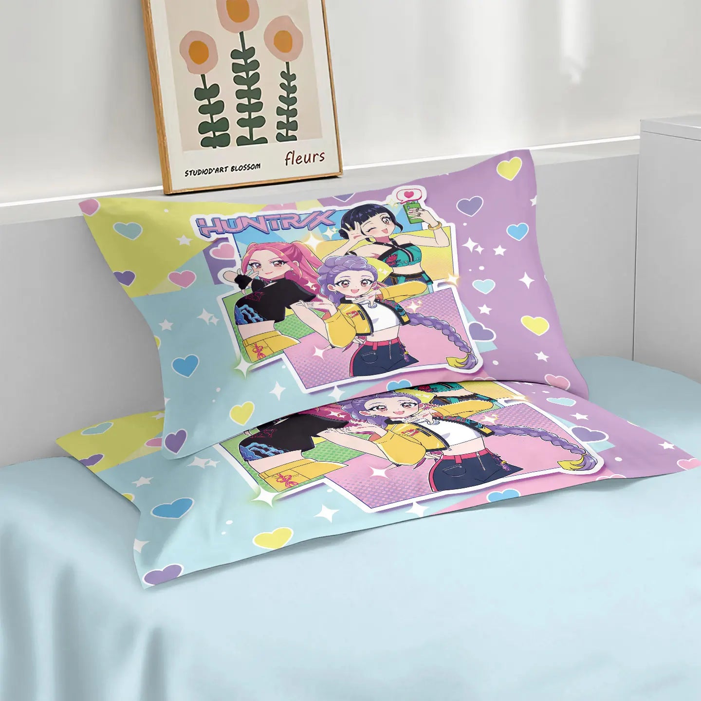 K-Pop Demon Hunters 3-Piece Print Bedding Set – Soft, Stylish & Machine-Washable