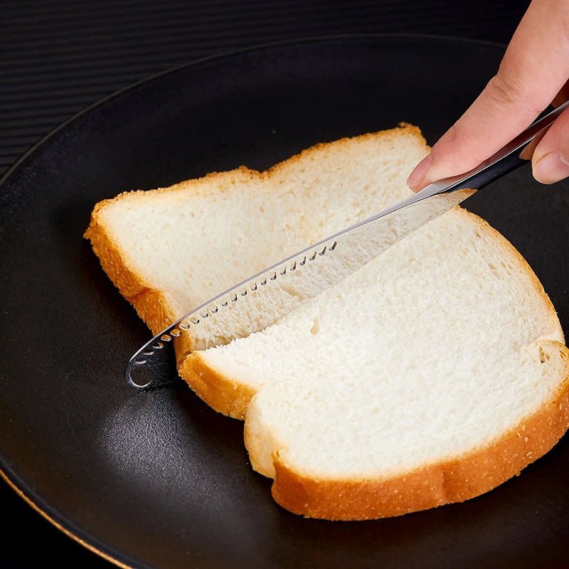 2024 New 3 in 1 Stainless Steel Butter Knife Cheese Dessert Jam Spreaders Cream Scraper Bread Splitter Butter Spreader - Thrifty Delights