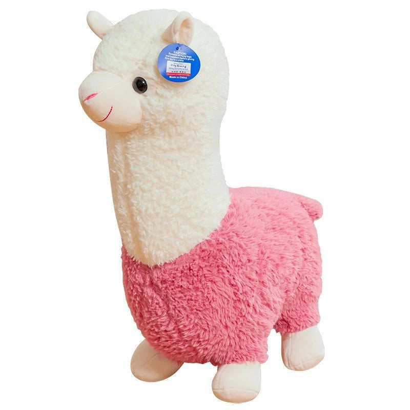 1Pcs Unisex Fine Craftsmanship 25cm New Alpaca Plush Statue 3 Colors Cute Animal Doll Soft Cotton Stuffed Doll Home Office Decor