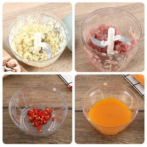 500ML Manual Meat Mincer Garlic Chopper Rotate Garlic Press Crusher Vegetable Onion Cutter Kitchen Cooking Accessories 2024 - Thrifty Delights