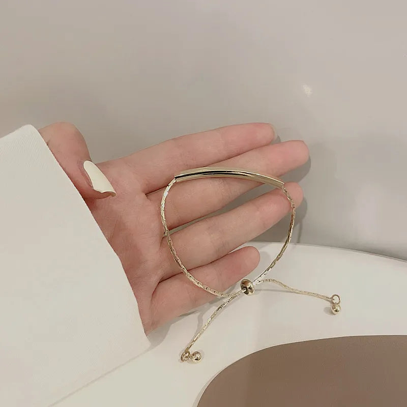 4pc Punk Cuban Curb Chain Bracelets Set for Women, Gold Color Jewelry